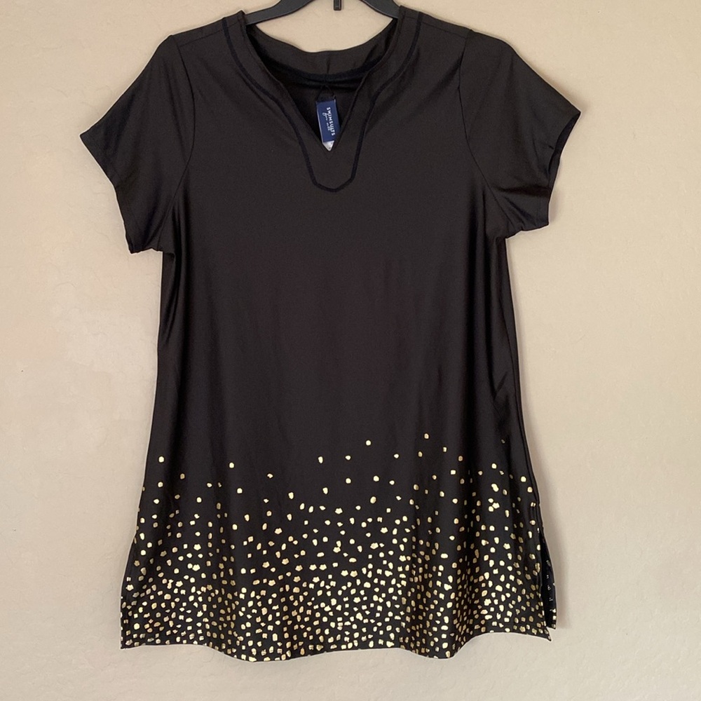 NWT Swimsuits For All Women's Size 16 Chlorine Resistant Swim Tunic Black
